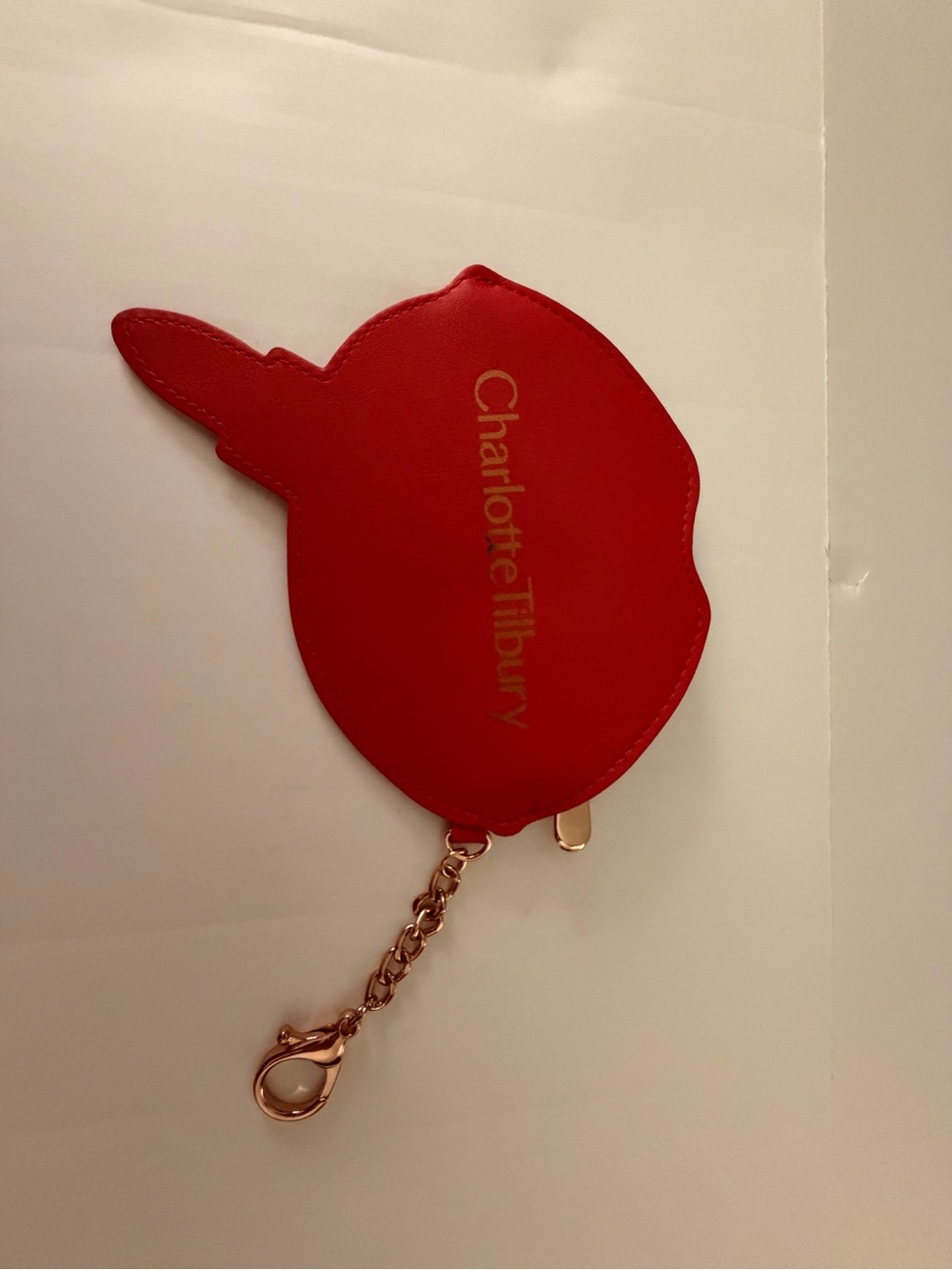 Charlotte Tilbury Red Lip & Lipstick Keychain Card Holder - Picture 2 of 3